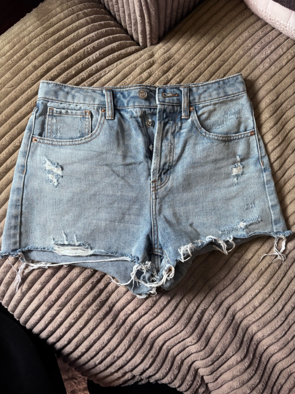 wild fable Light Blue High-Waist Denim Shorts